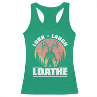 Funny Wendigo Cryptid Lurk Laugh Loathe Racerback Tank Top - Wonder Print Shop