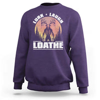 Funny Wendigo Cryptid Lurk Laugh Loathe Sweatshirt - Wonder Print Shop