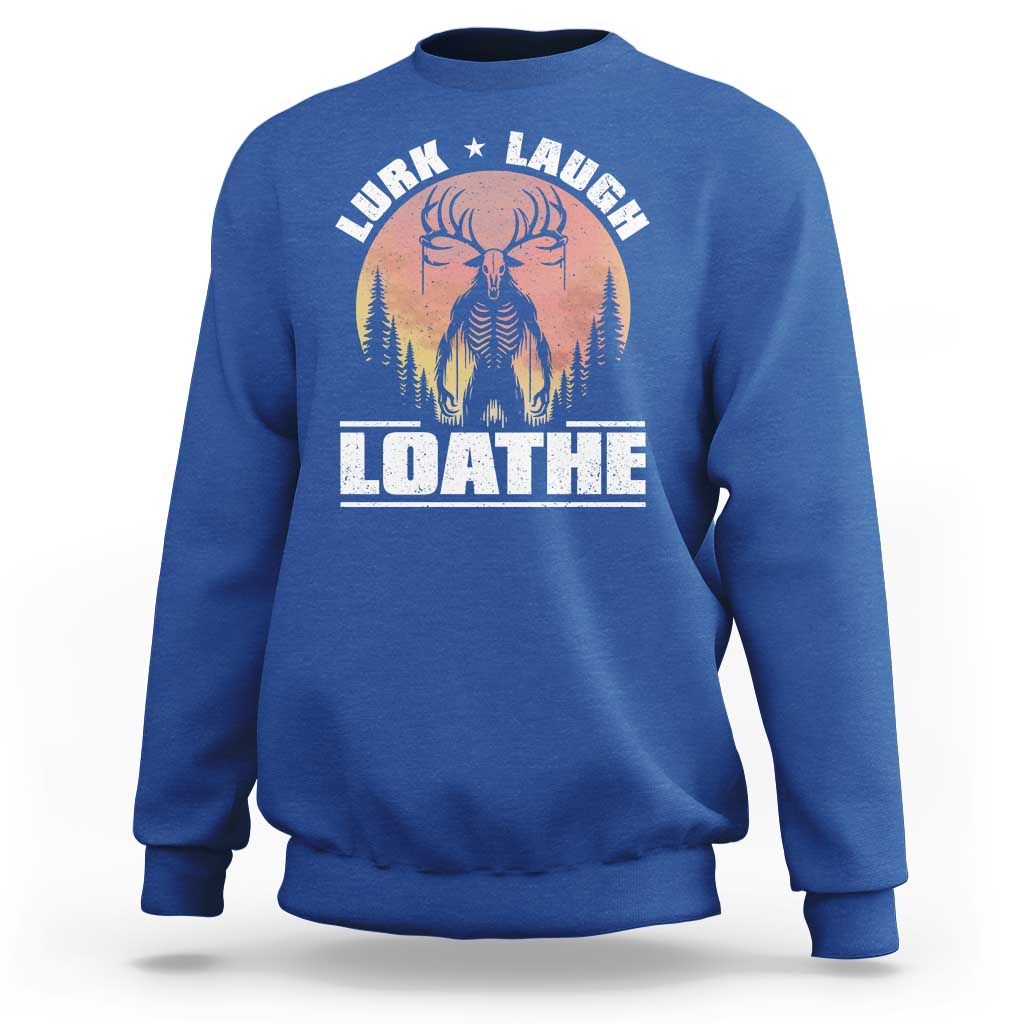 Funny Wendigo Cryptid Lurk Laugh Loathe Sweatshirt - Wonder Print Shop
