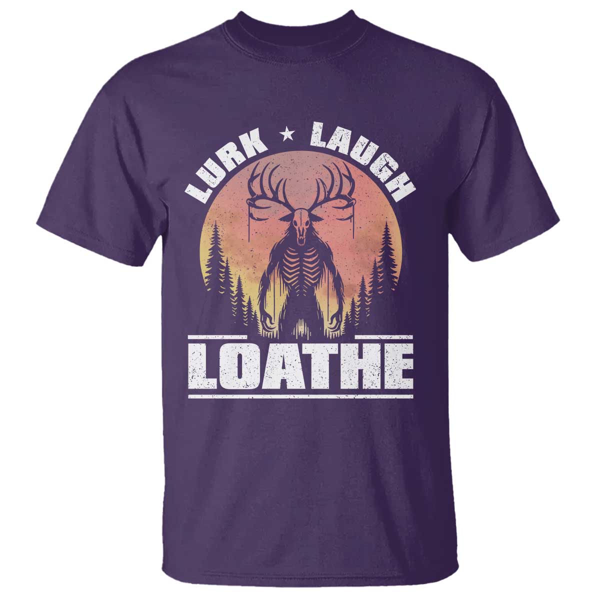 Funny Wendigo Cryptid Lurk Laugh Loathe T Shirt - Wonder Print Shop