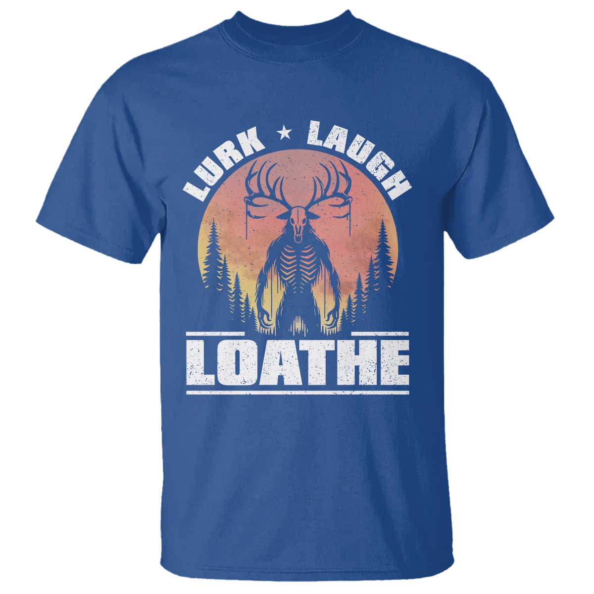 Funny Wendigo Cryptid Lurk Laugh Loathe T Shirt - Wonder Print Shop