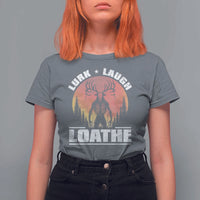 Funny Wendigo Cryptid Lurk Laugh Loathe T Shirt For Women - Wonder Print Shop