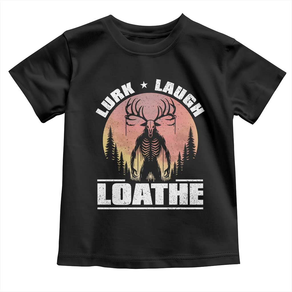 Funny Wendigo Cryptid Lurk Laugh Loathe Toddler T Shirt - Wonder Print Shop