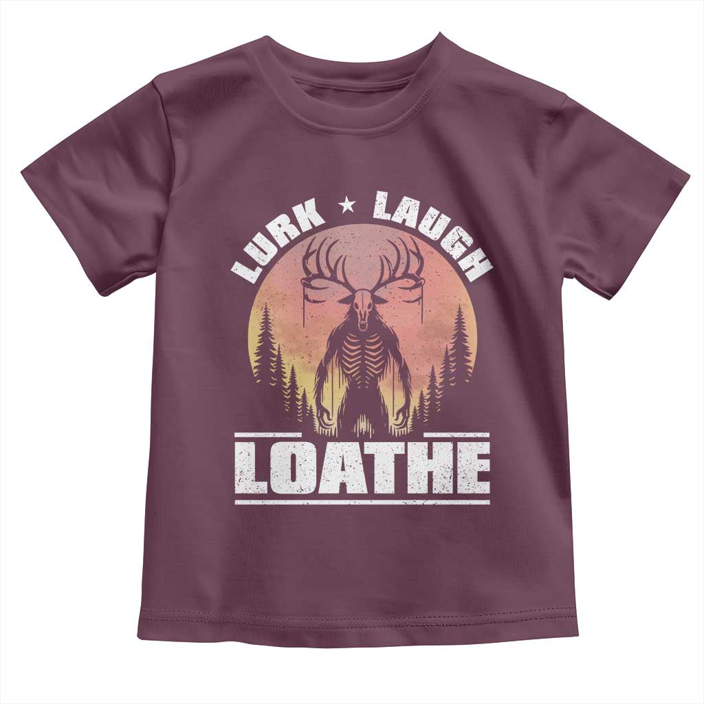 Funny Wendigo Cryptid Lurk Laugh Loathe Toddler T Shirt - Wonder Print Shop