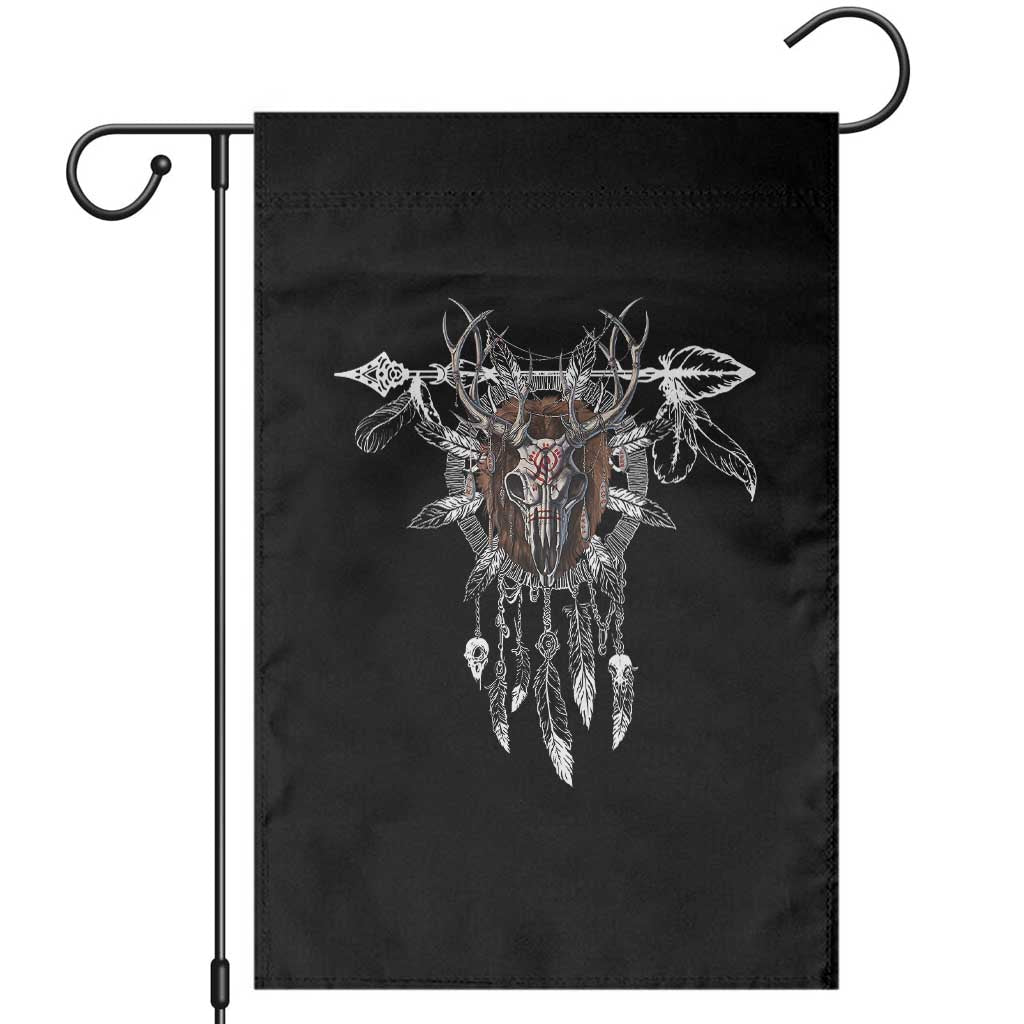 Native American Wendigo Monster Skinwalker Dreamcatcher Garden Flag - Wonder Print Shop