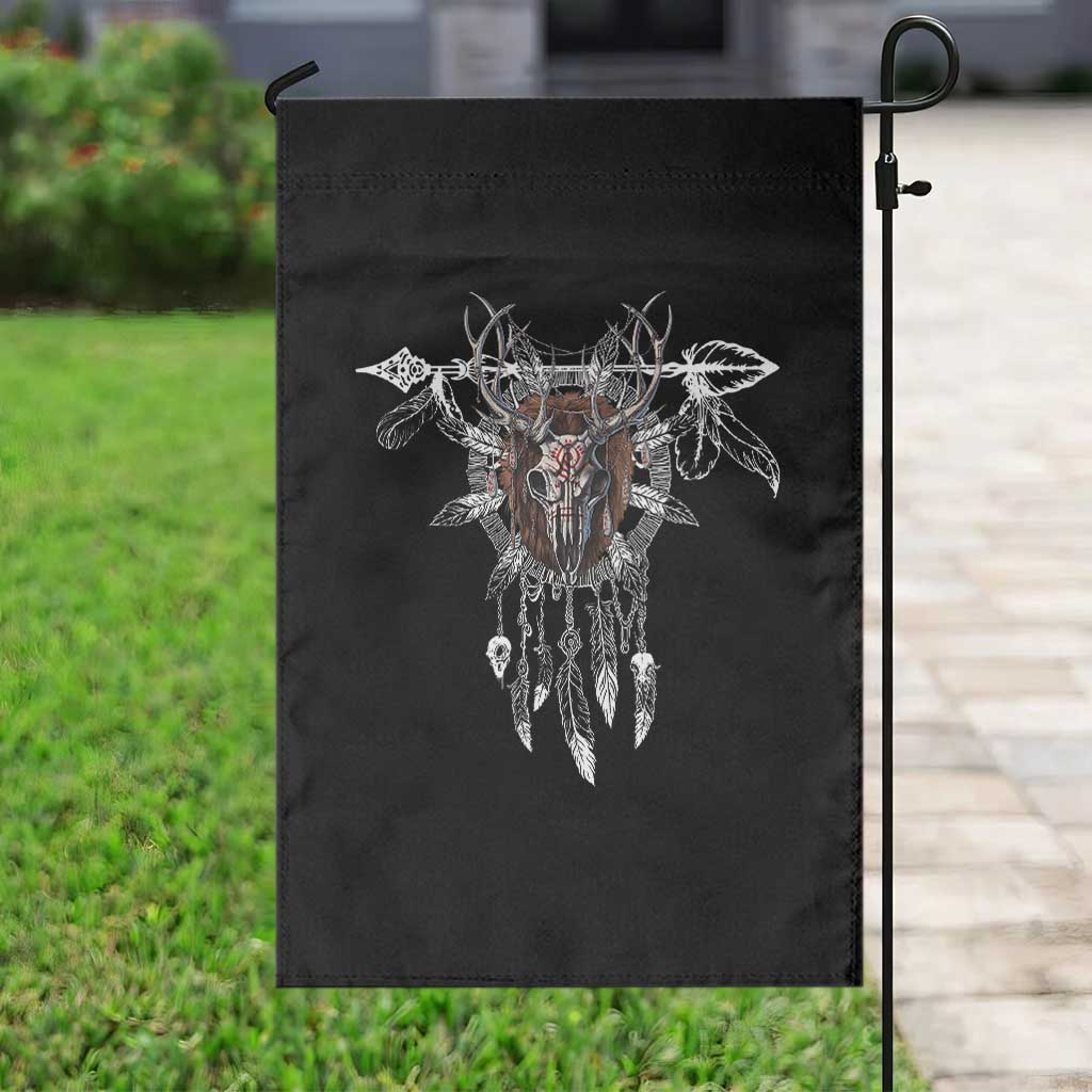 Native American Wendigo Monster Skinwalker Dreamcatcher Garden Flag - Wonder Print Shop
