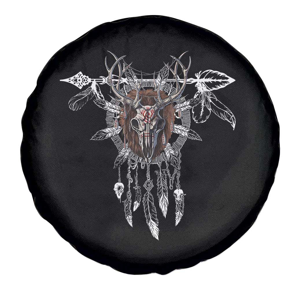 Native American Wendigo Monster Skinwalker Dreamcatcher Spare Tire Cover - Wonder Print Shop