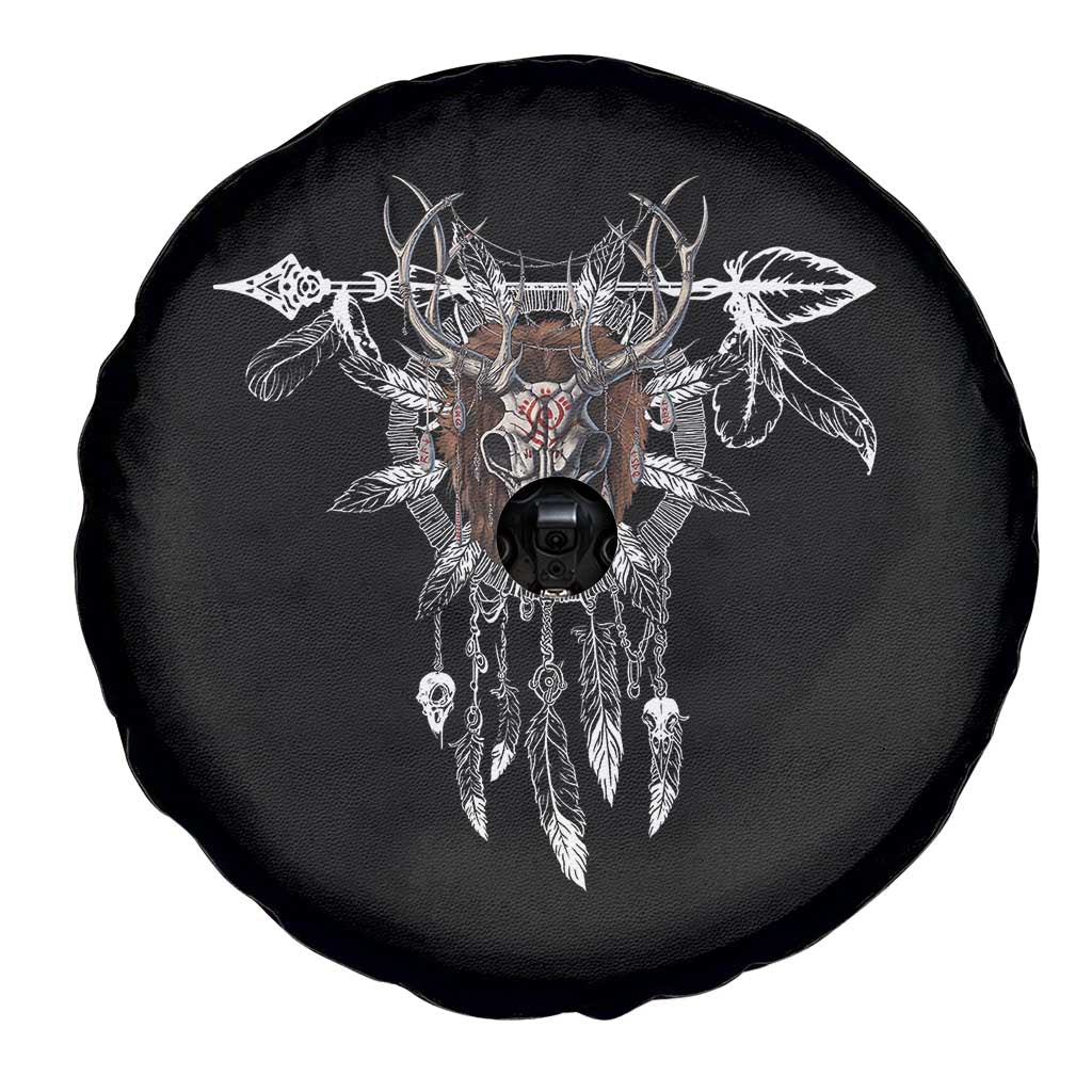 Native American Wendigo Monster Skinwalker Dreamcatcher Spare Tire Cover - Wonder Print Shop