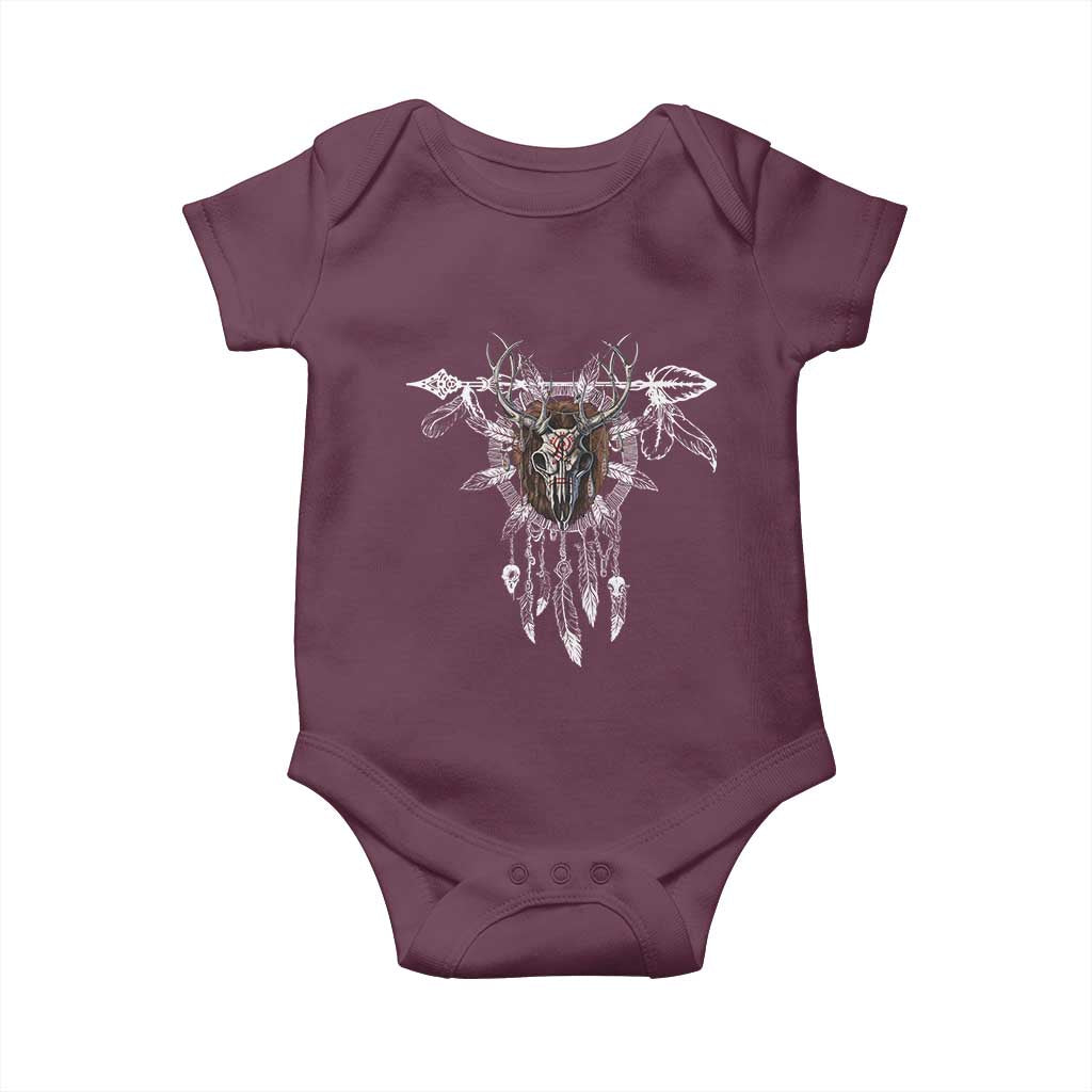 Native American Wendigo Monster Skinwalker Dreamcatcher Baby Onesie - Wonder Print Shop
