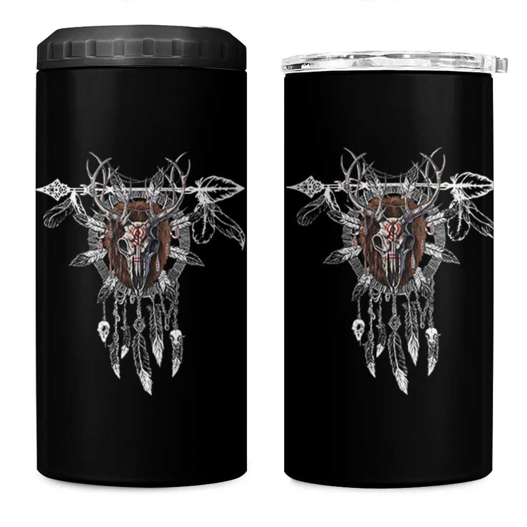 Native American Wendigo Monster Skinwalker Dreamcatcher 4 in 1 Can Cooler Tumbler - Wonder Print Shop