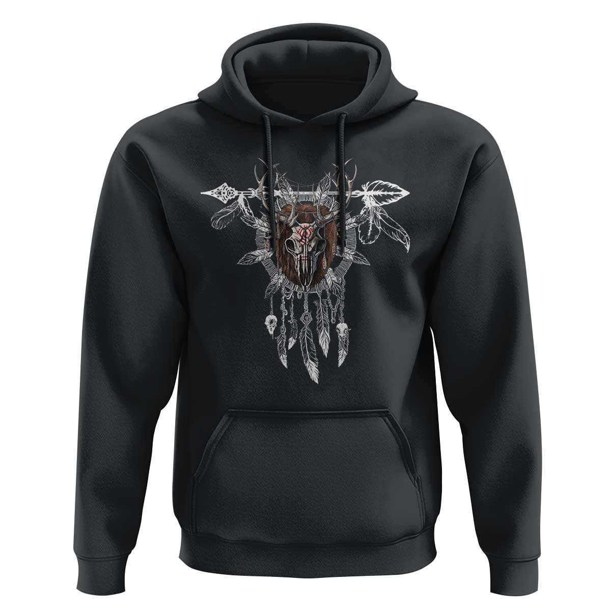 Native American Wendigo Monster Skinwalker Dreamcatcher Hoodie - Wonder Print Shop