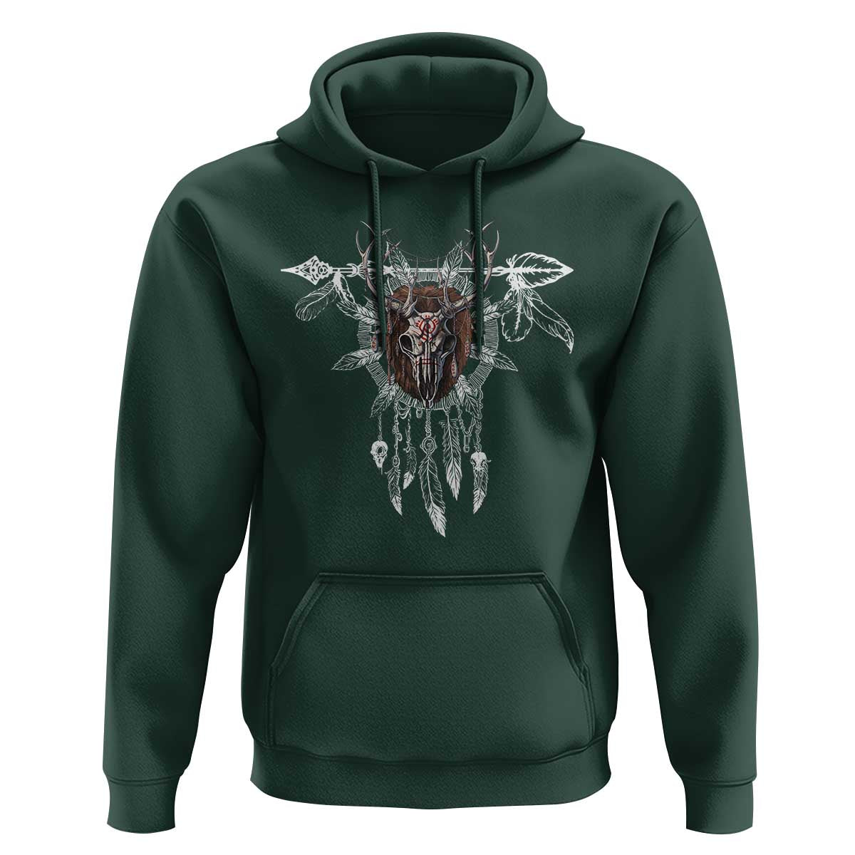 Native American Wendigo Monster Skinwalker Dreamcatcher Hoodie - Wonder Print Shop