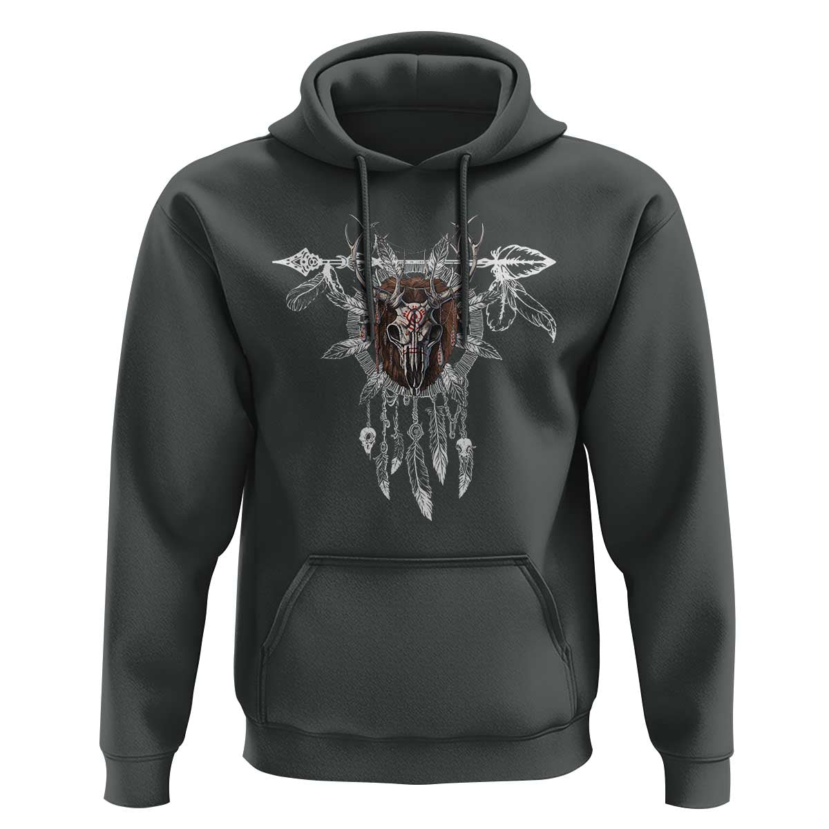 Native American Wendigo Monster Skinwalker Dreamcatcher Hoodie - Wonder Print Shop