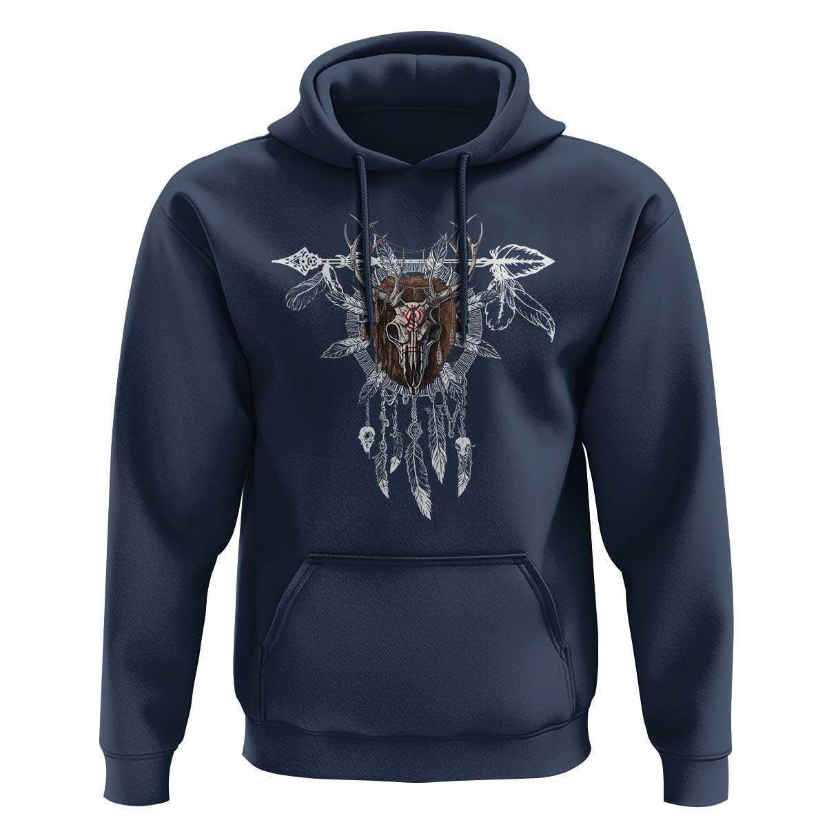 Native American Wendigo Monster Skinwalker Dreamcatcher Hoodie - Wonder Print Shop