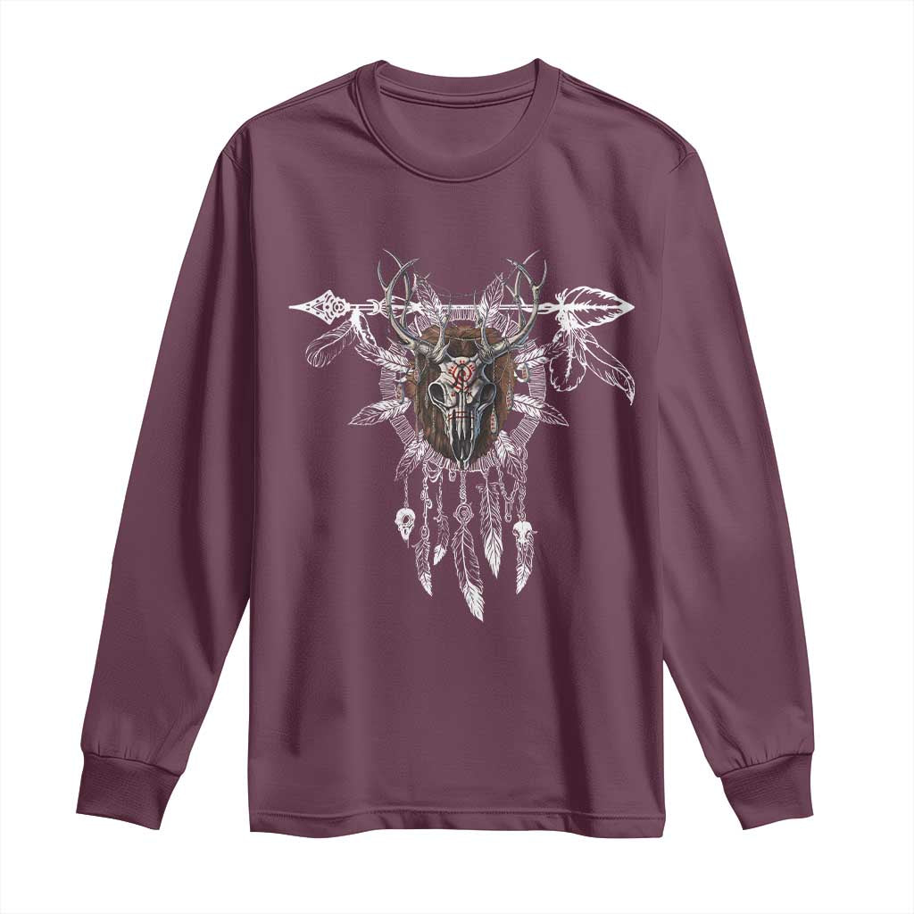 Native American Wendigo Monster Skinwalker Dreamcatcher Long Sleeve Shirt - Wonder Print Shop