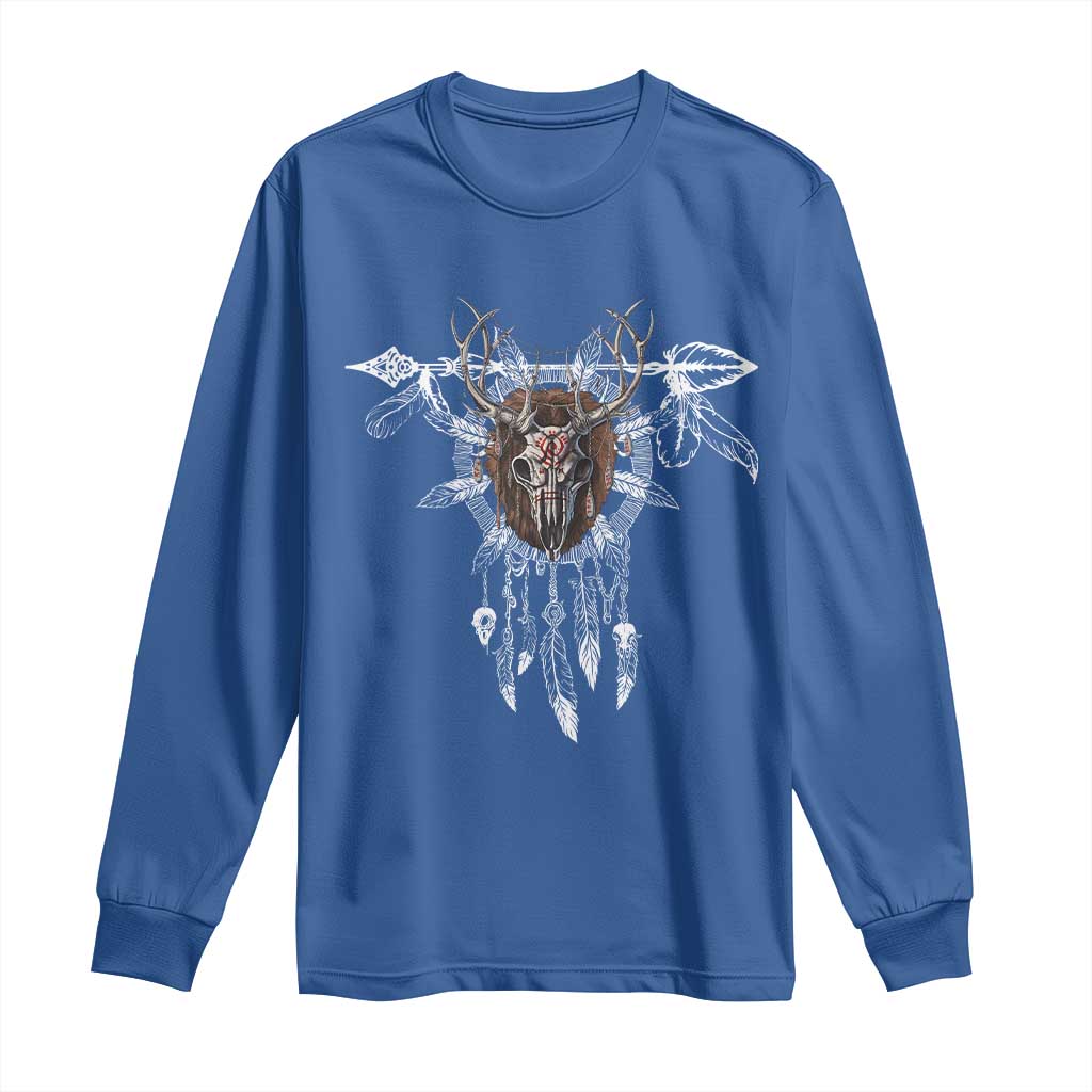 Native American Wendigo Monster Skinwalker Dreamcatcher Long Sleeve Shirt - Wonder Print Shop