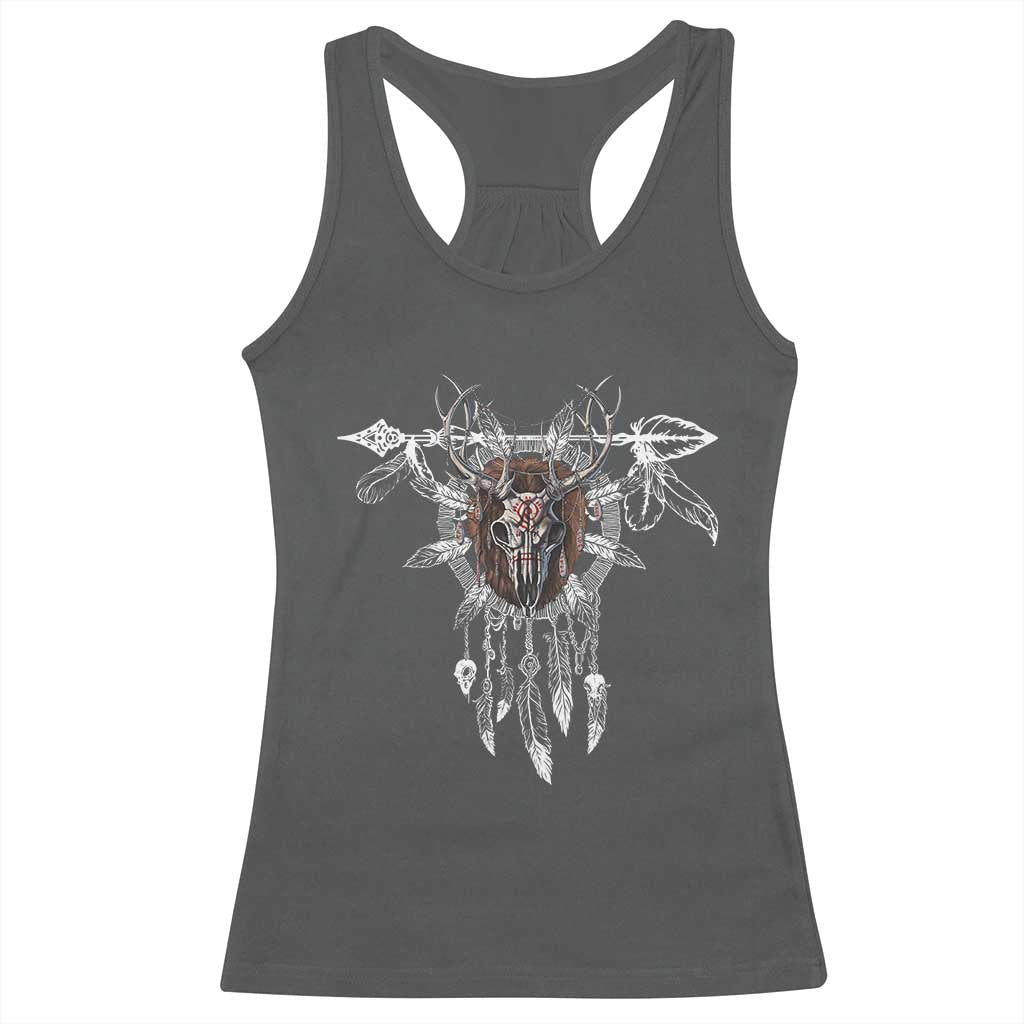 Native American Wendigo Monster Skinwalker Dreamcatcher Racerback Tank Top - Wonder Print Shop