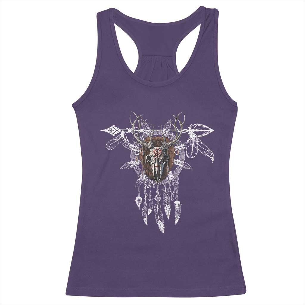 Native American Wendigo Monster Skinwalker Dreamcatcher Racerback Tank Top - Wonder Print Shop