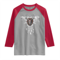 Native American Wendigo Monster Skinwalker Dreamcatcher Raglan Shirt - Wonder Print Shop