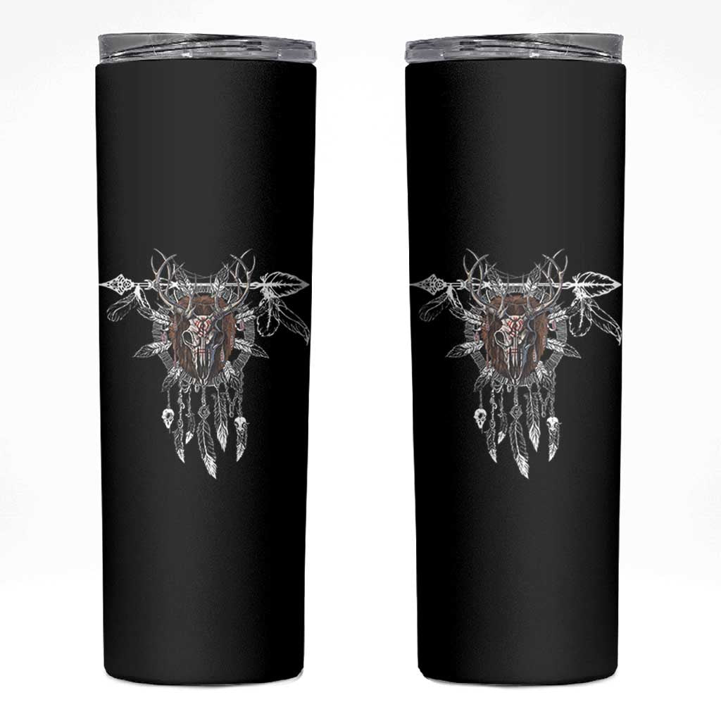 Native American Wendigo Monster Skinwalker Dreamcatcher Skinny Tumbler - Wonder Print Shop