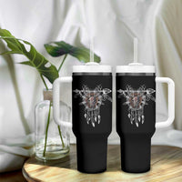 Native American Wendigo Monster Skinwalker Dreamcatcher Tumbler With Handle - Wonder Print Shop