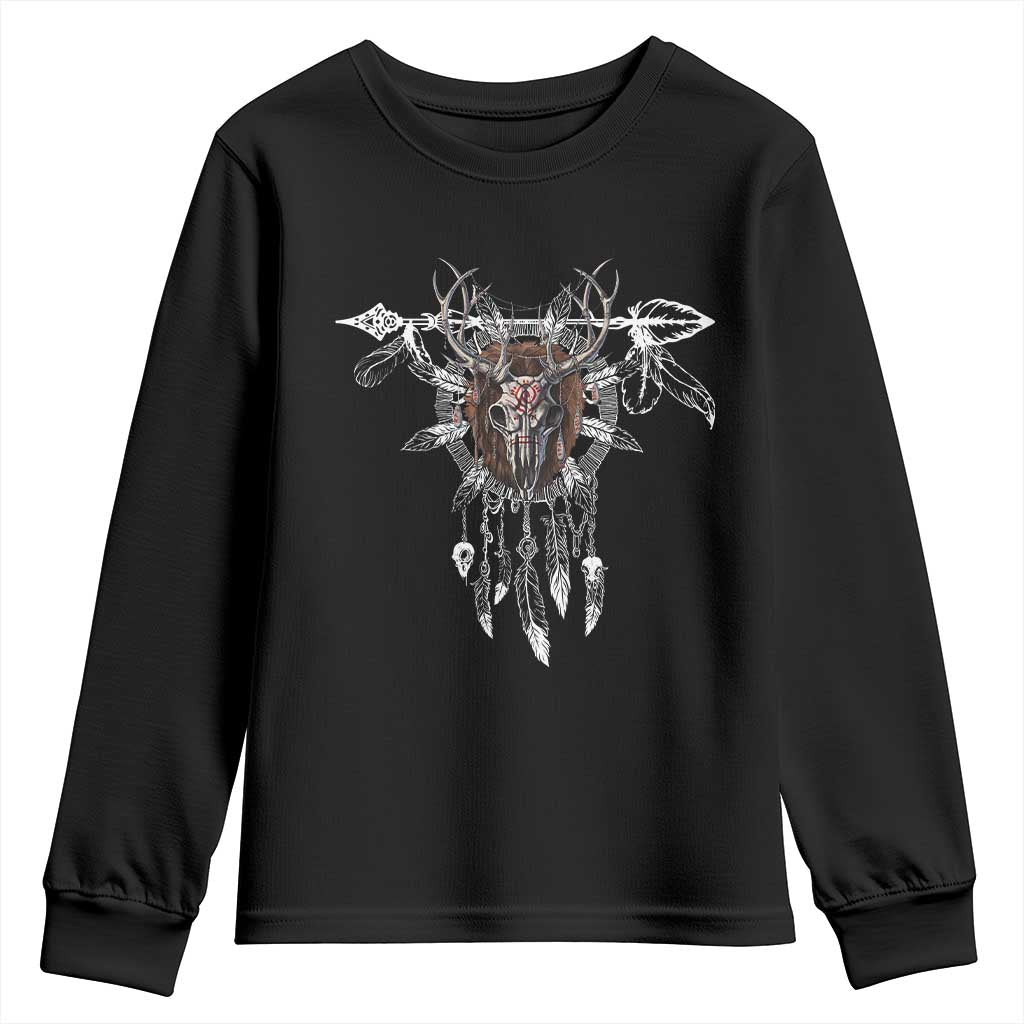 Native American Wendigo Monster Skinwalker Dreamcatcher Youth Sweatshirt - Wonder Print Shop