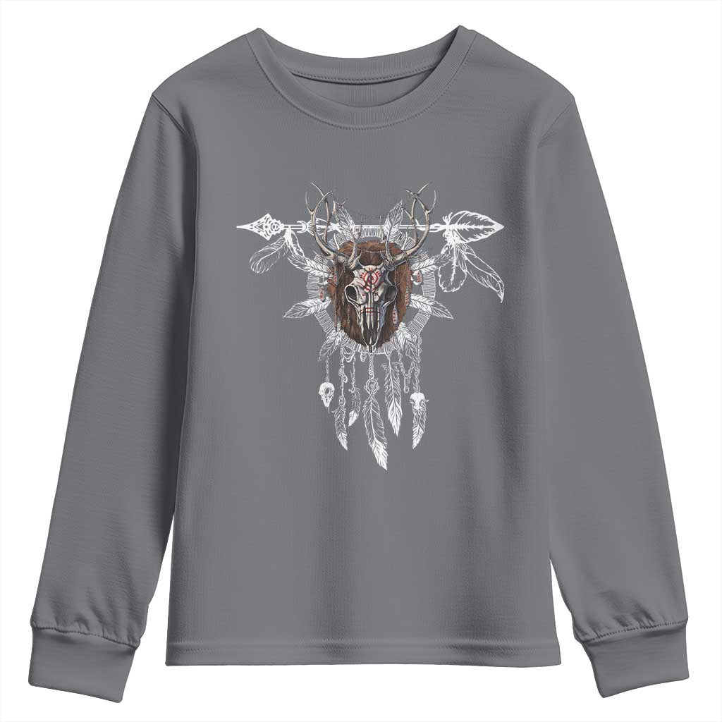 Native American Wendigo Monster Skinwalker Dreamcatcher Youth Sweatshirt - Wonder Print Shop