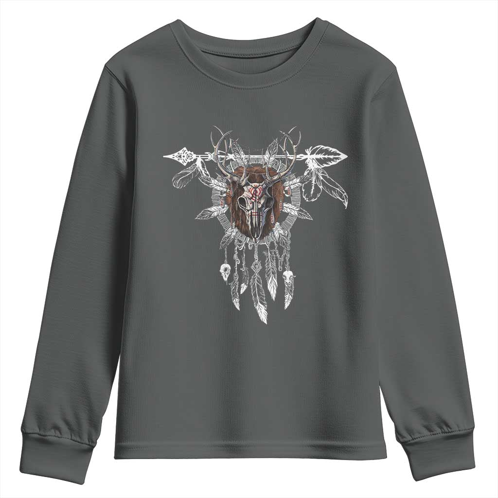 Native American Wendigo Monster Skinwalker Dreamcatcher Youth Sweatshirt - Wonder Print Shop