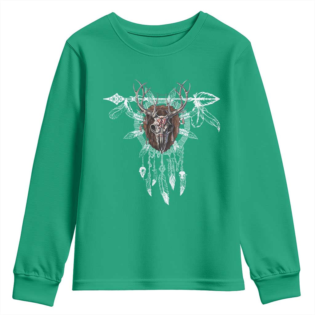 Native American Wendigo Monster Skinwalker Dreamcatcher Youth Sweatshirt - Wonder Print Shop