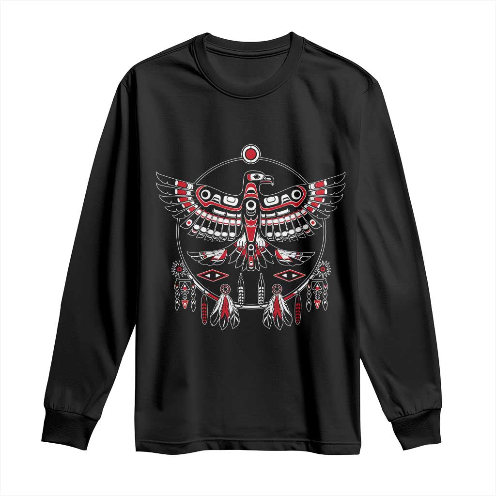 Thunderbird Native American Northwest Coast Art Long Sleeve Shirt - Wonder Print Shop