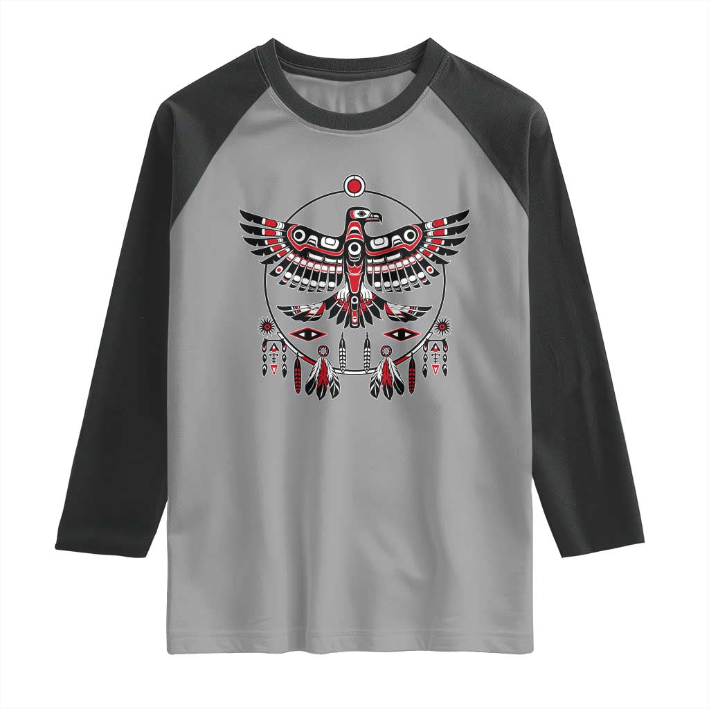Thunderbird Native American Northwest Coast Art Raglan Shirt - Wonder Print Shop