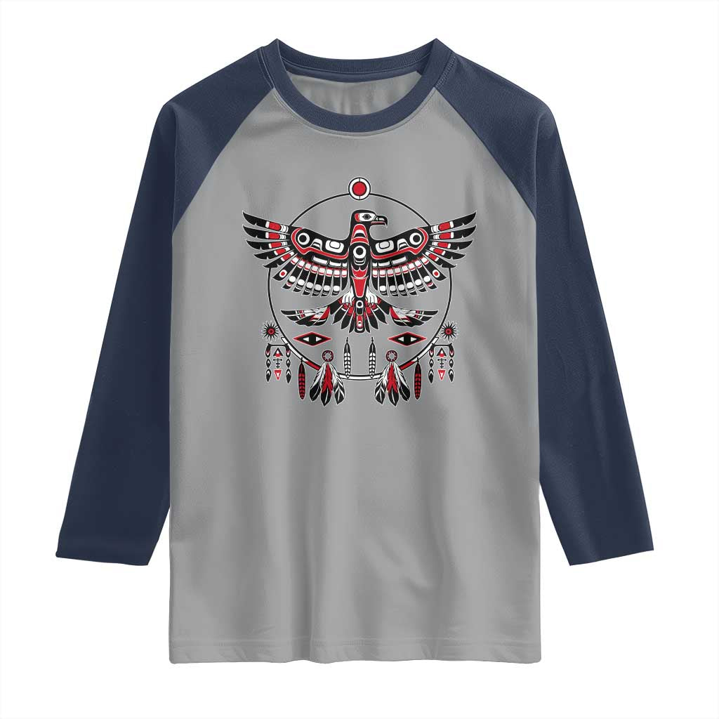 Thunderbird Native American Northwest Coast Art Raglan Shirt - Wonder Print Shop