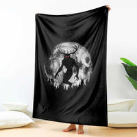 Wendigo Monster Throw Blanket Skinwalker Night Stroll Cryptid Full Moon - Wonder Print Shop