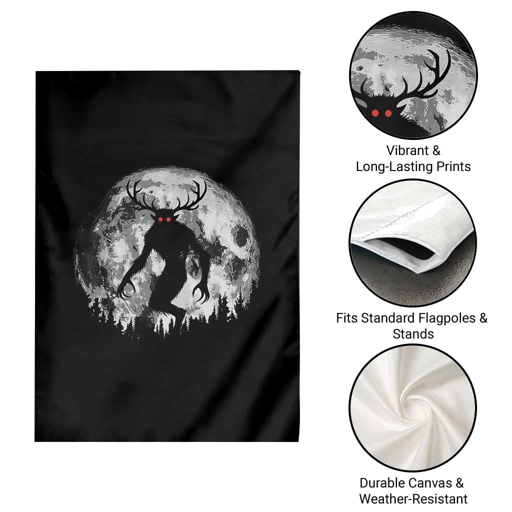 Wendigo Monster Garden Flag Skinwalker Night Stroll Cryptid Full Moon - Wonder Print Shop