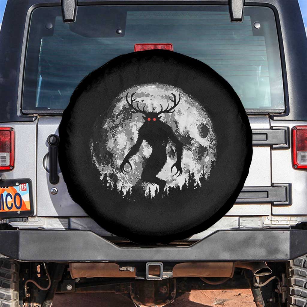 Wendigo Monster Spare Tire Cover Skinwalker Night Stroll Cryptid Full Moon - Wonder Print Shop
