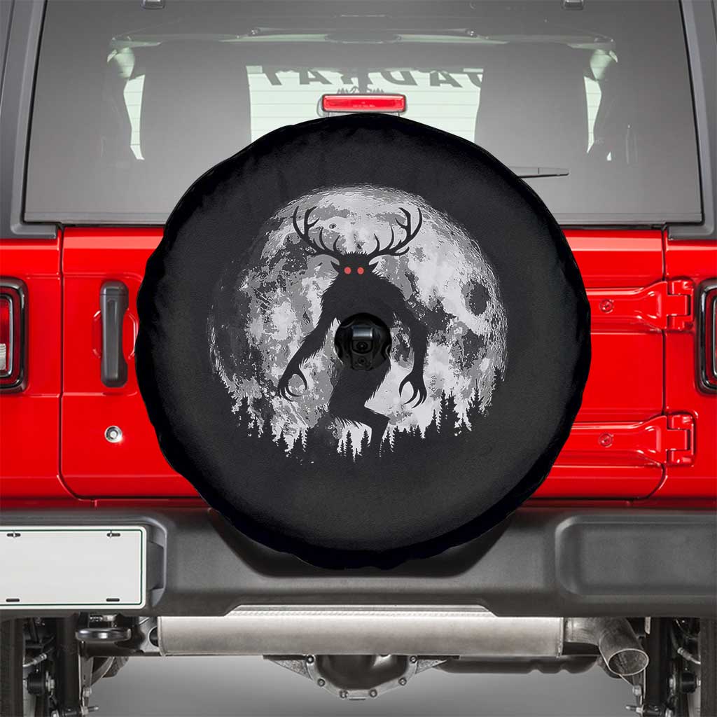 Wendigo Monster Spare Tire Cover Skinwalker Night Stroll Cryptid Full Moon - Wonder Print Shop