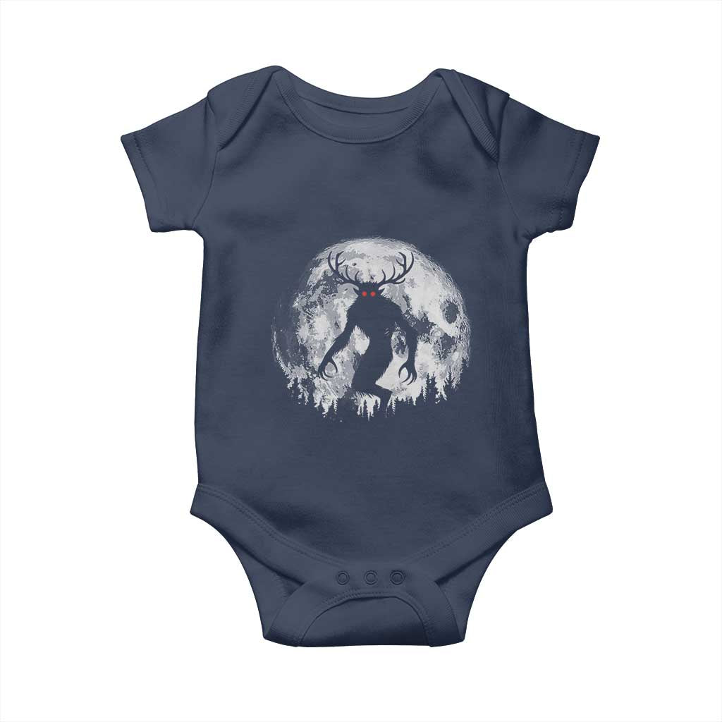 Wendigo Monster Baby Onesie Skinwalker Night Stroll Cryptid Full Moon - Wonder Print Shop