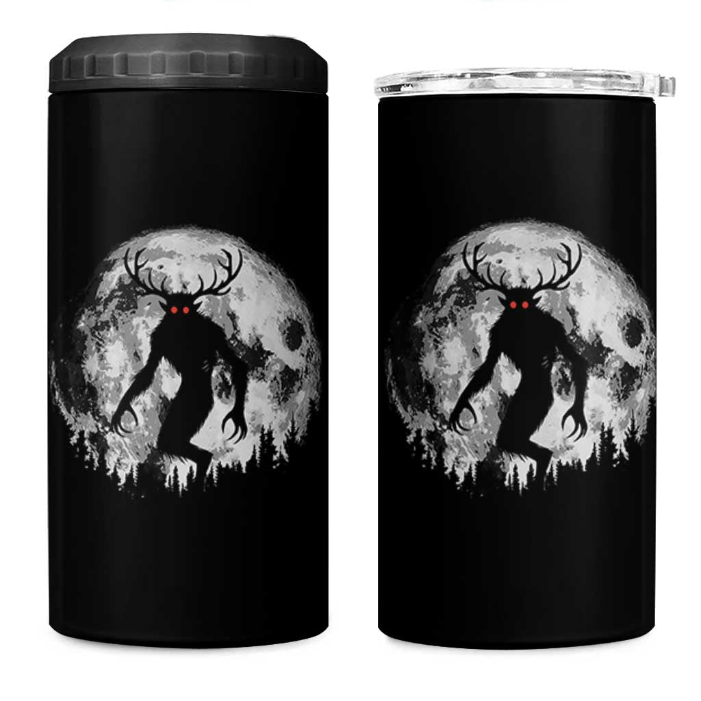 Wendigo Monster 4 in 1 Can Cooler Tumbler Skinwalker Night Stroll Cryptid Full Moon - Wonder Print Shop