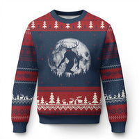 Wendigo Monster Ugly Christmas Sweater Skinwalker Night Stroll Cryptid Full Moon - Wonder Print Shop