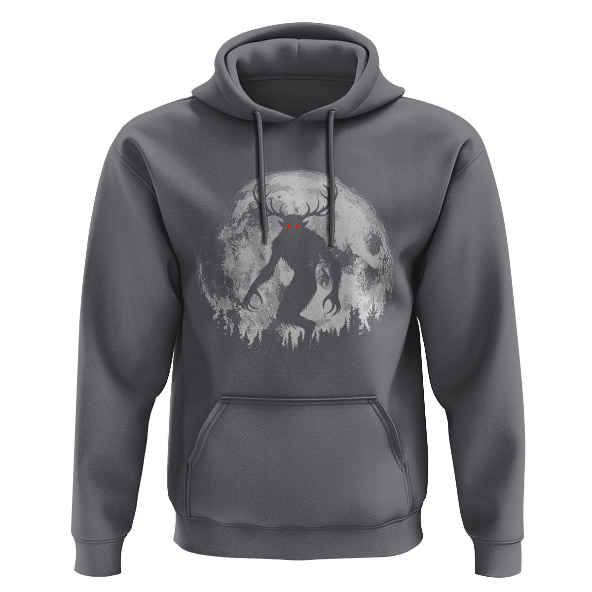 Wendigo Monster Hoodie Skinwalker Night Stroll Cryptid Full Moon - Wonder Print Shop