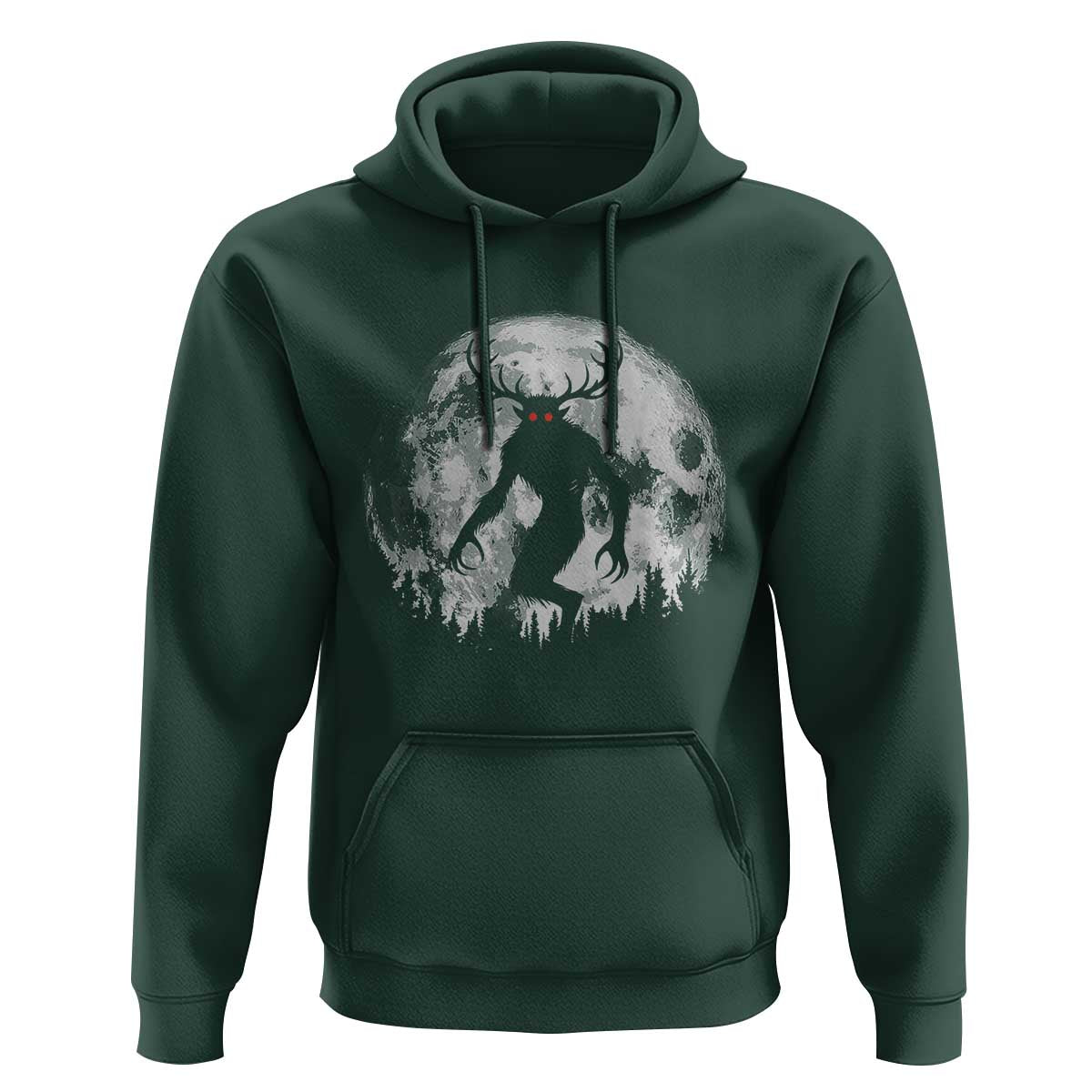 Wendigo Monster Hoodie Skinwalker Night Stroll Cryptid Full Moon - Wonder Print Shop