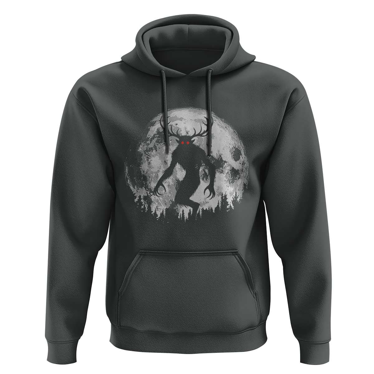 Wendigo Monster Hoodie Skinwalker Night Stroll Cryptid Full Moon - Wonder Print Shop