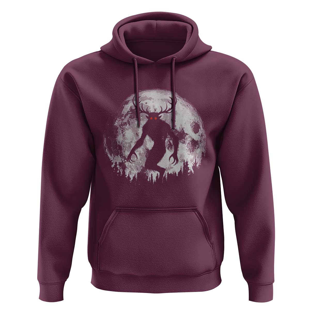 Wendigo Monster Hoodie Skinwalker Night Stroll Cryptid Full Moon - Wonder Print Shop