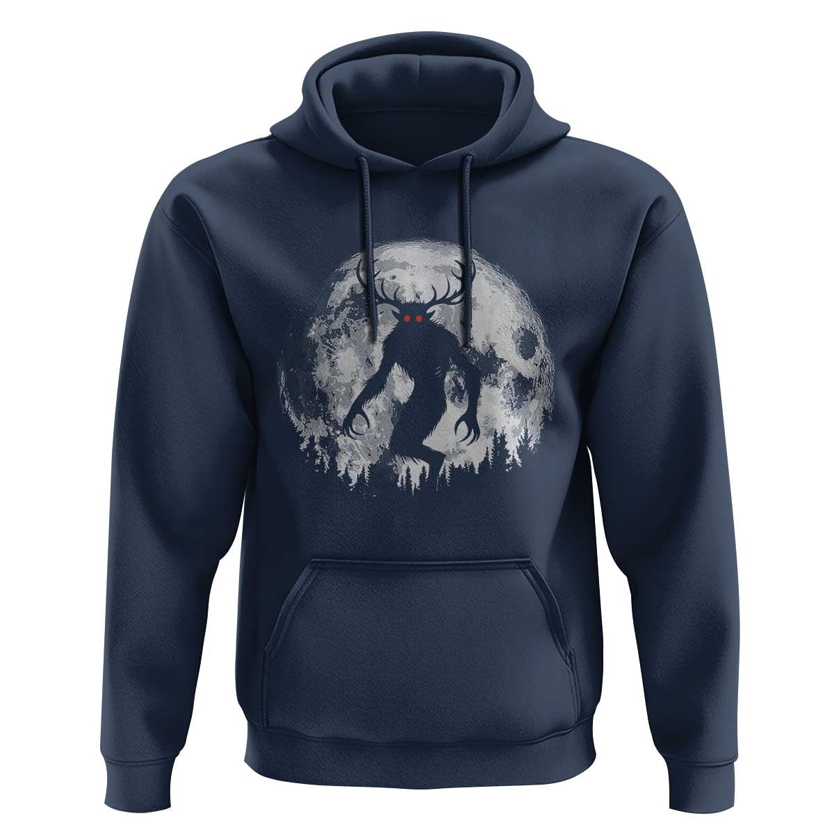 Wendigo Monster Hoodie Skinwalker Night Stroll Cryptid Full Moon - Wonder Print Shop