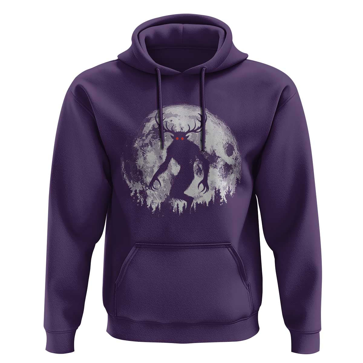 Wendigo Monster Hoodie Skinwalker Night Stroll Cryptid Full Moon - Wonder Print Shop