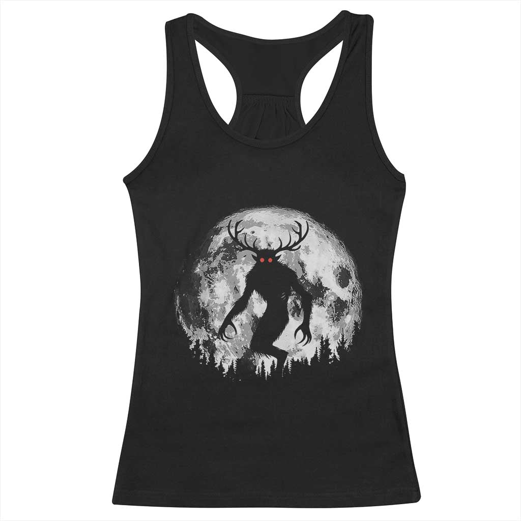 Wendigo Monster Racerback Tank Top Skinwalker Night Stroll Cryptid Full Moon - Wonder Print Shop