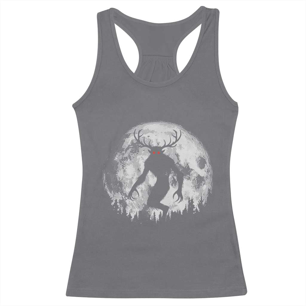 Wendigo Monster Racerback Tank Top Skinwalker Night Stroll Cryptid Full Moon - Wonder Print Shop