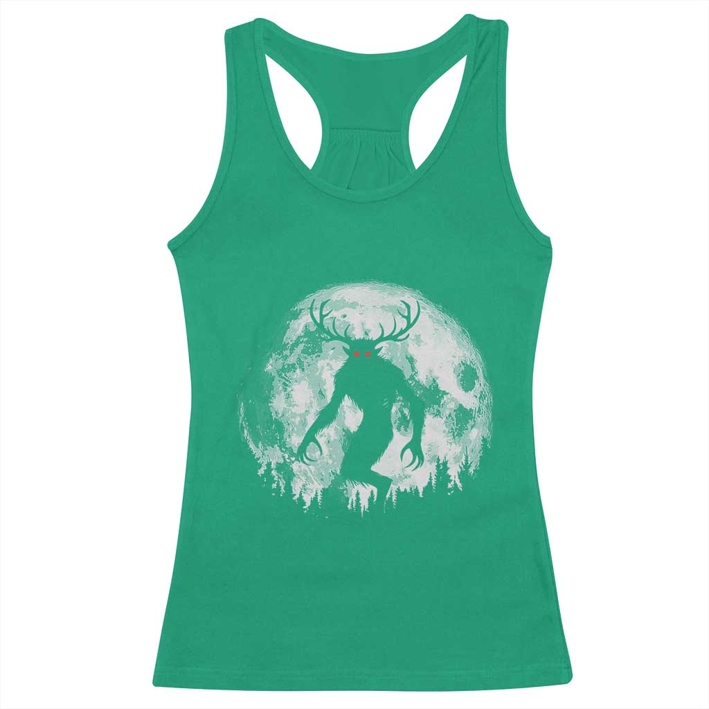 Wendigo Monster Racerback Tank Top Skinwalker Night Stroll Cryptid Full Moon - Wonder Print Shop