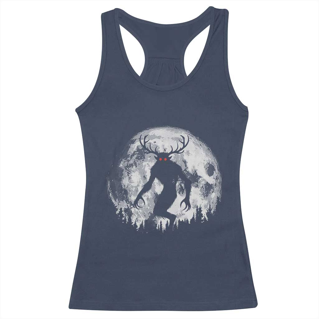 Wendigo Monster Racerback Tank Top Skinwalker Night Stroll Cryptid Full Moon - Wonder Print Shop
