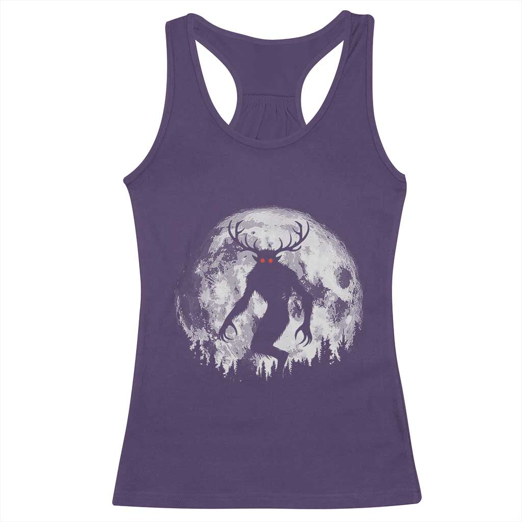 Wendigo Monster Racerback Tank Top Skinwalker Night Stroll Cryptid Full Moon - Wonder Print Shop